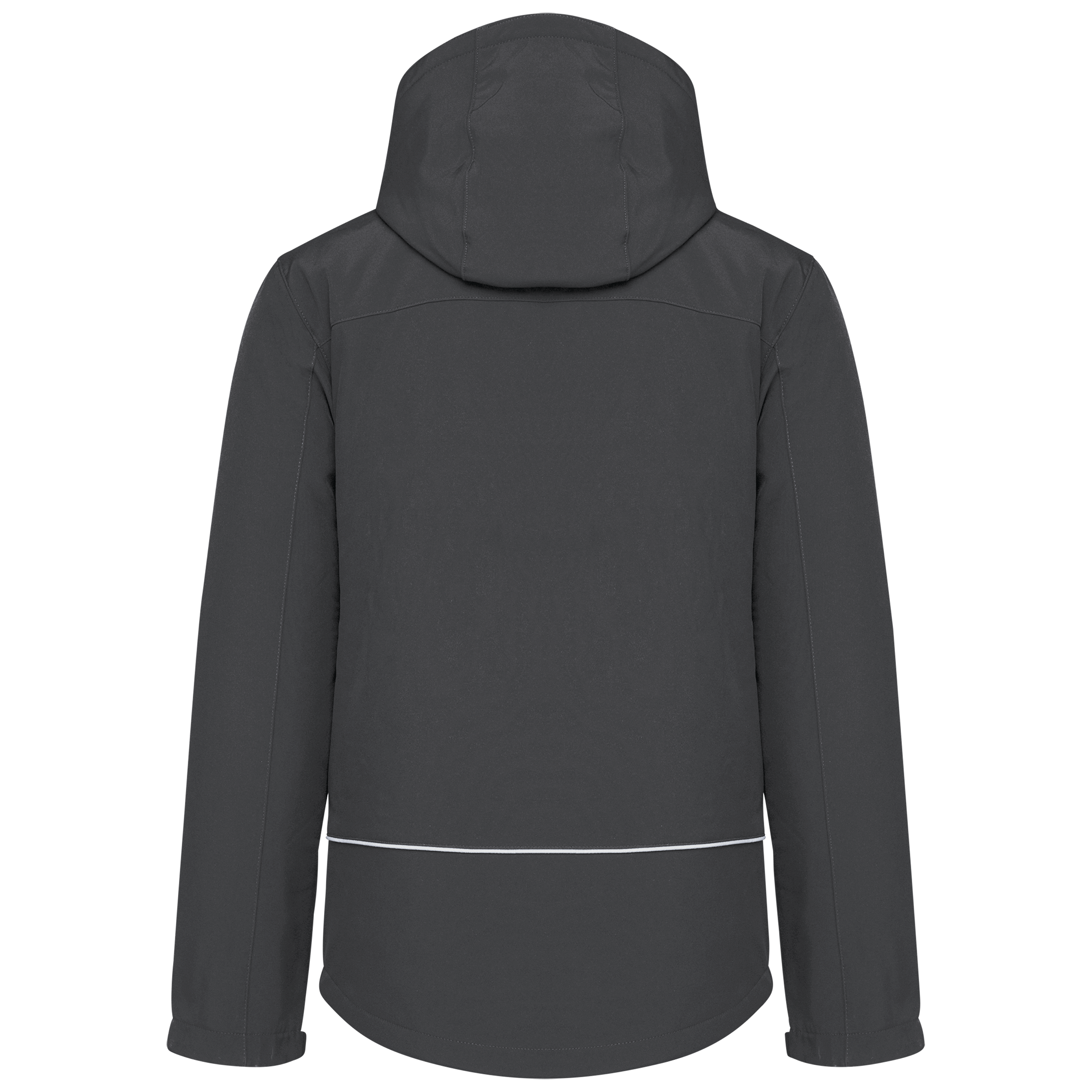 Gewatteerde softshell herenparka met capuchon