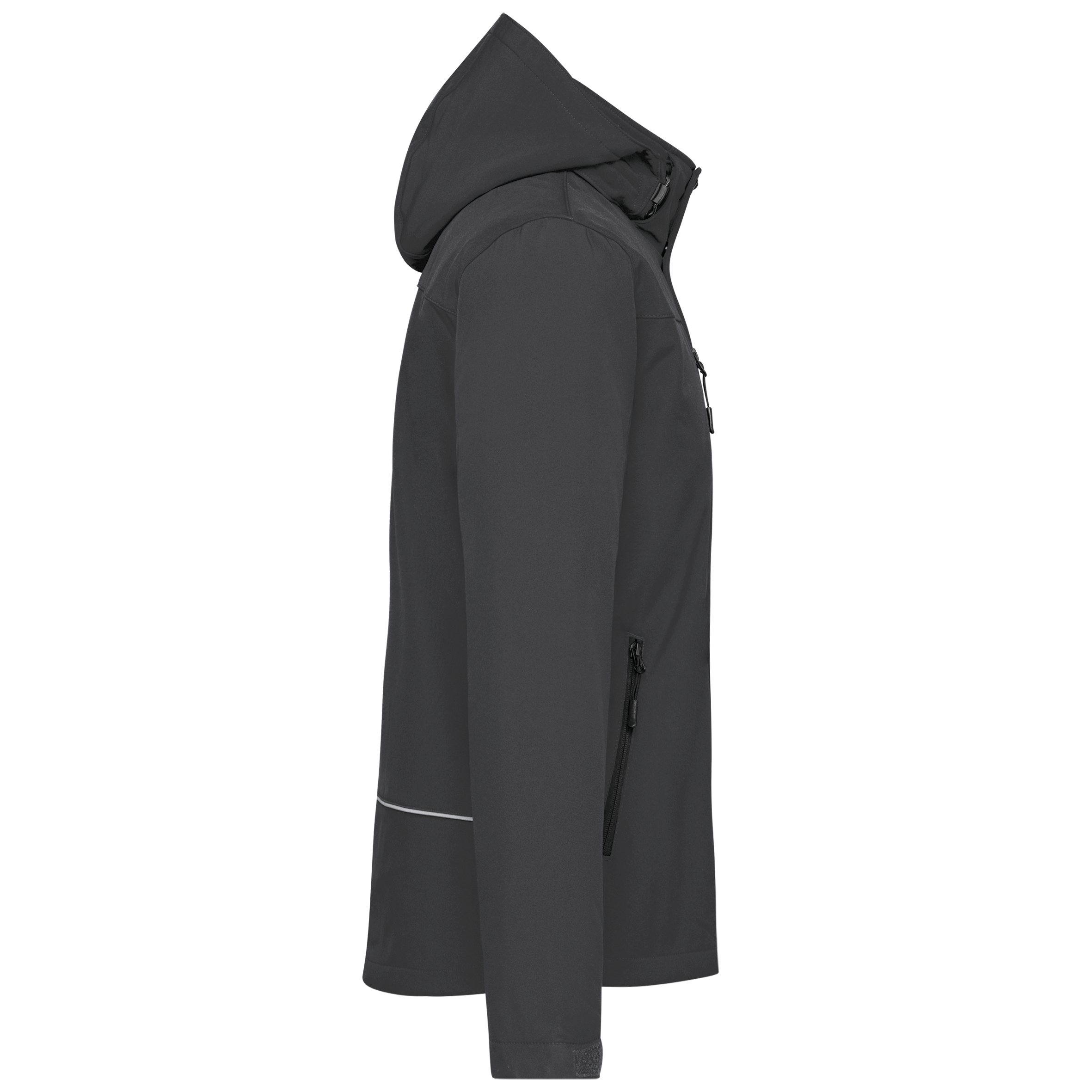 Gewatteerde softshell herenparka met capuchon