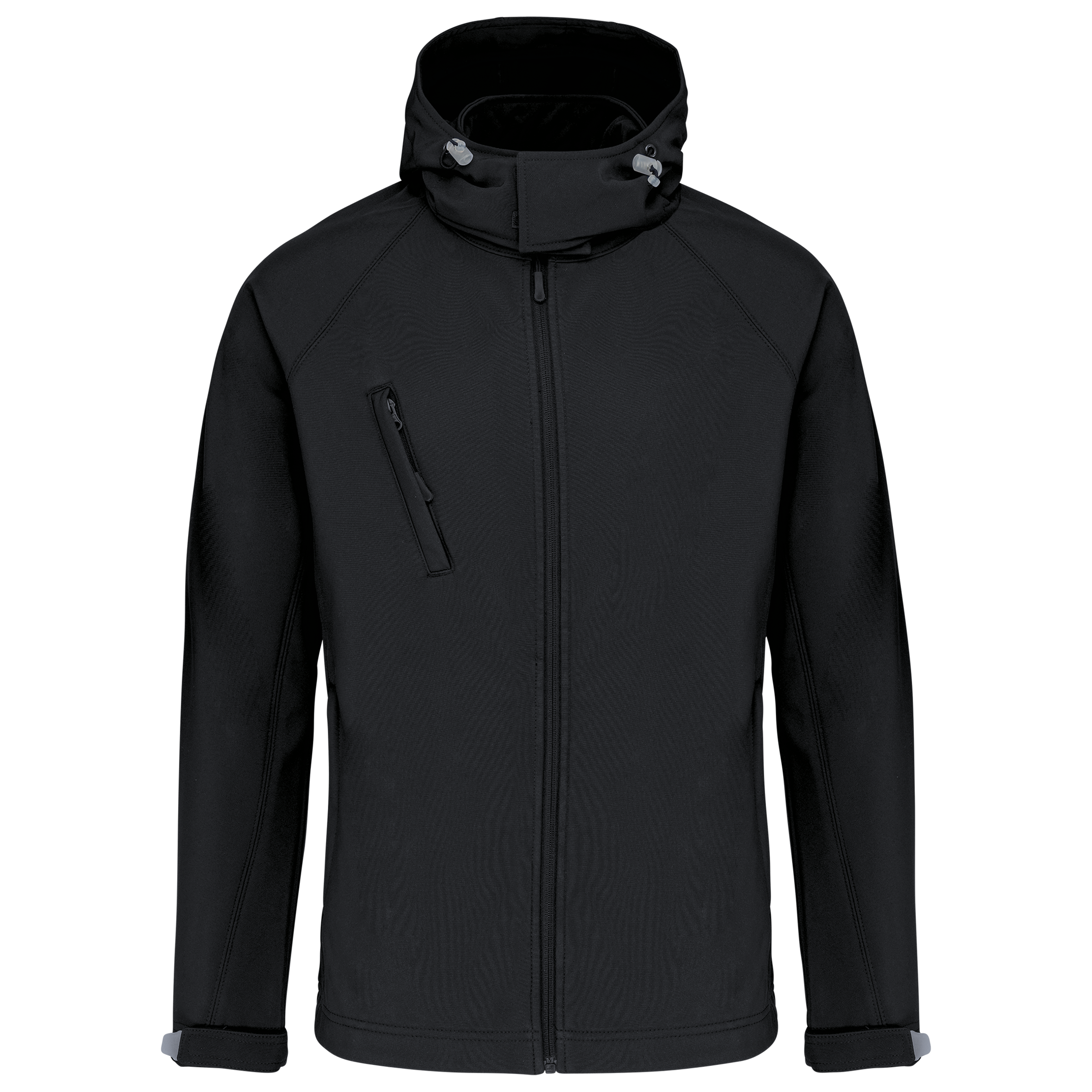 Heren softshell jas met afneembare capuchon