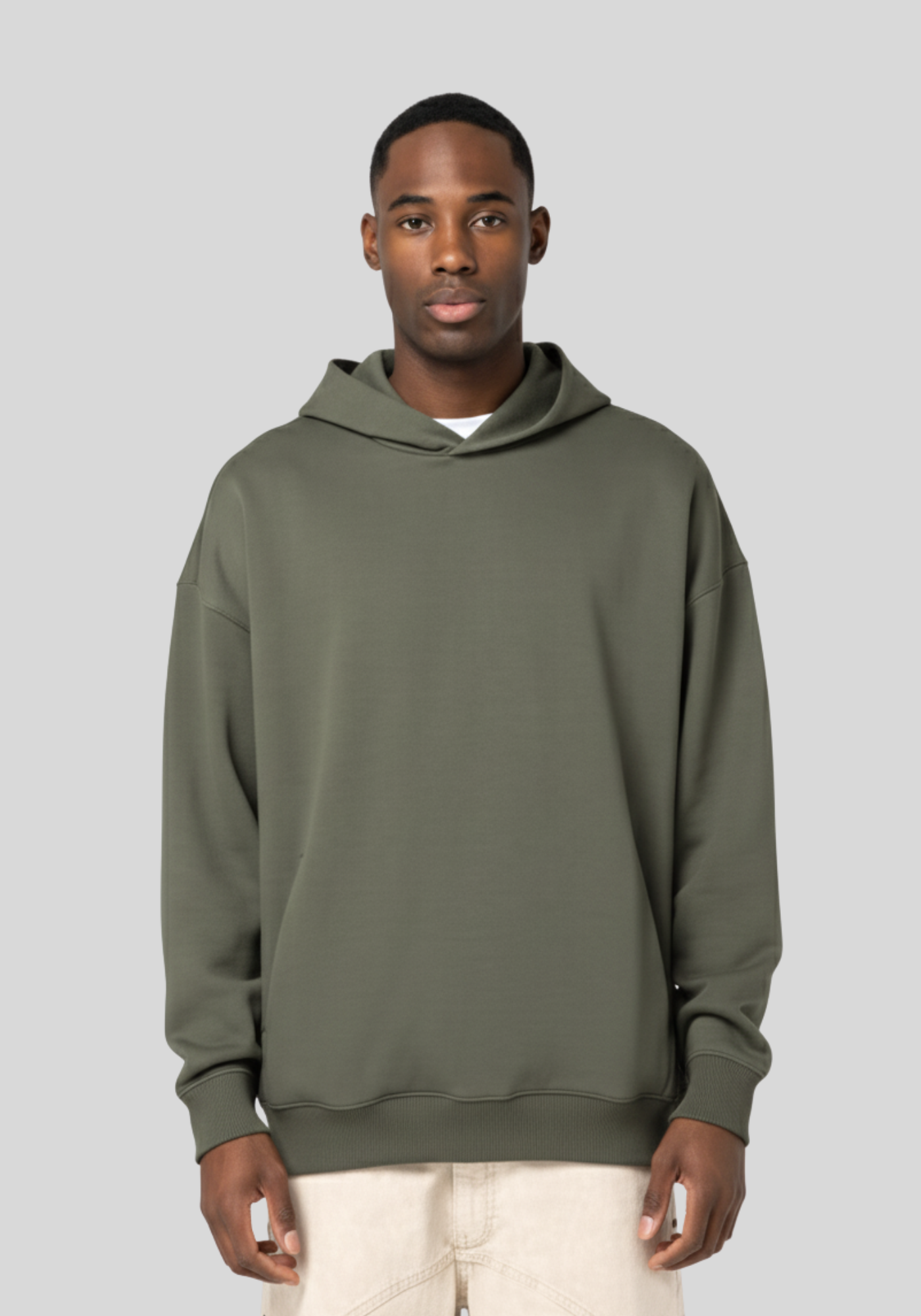 Ecologische uniseks oversized sweater met capuchon