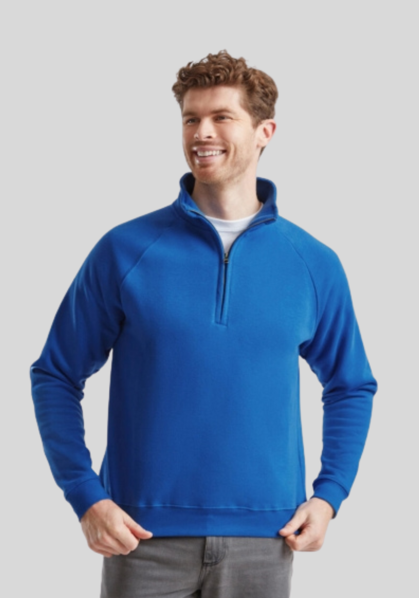 Fruit of the Loom Premium Zip Neck Sweat