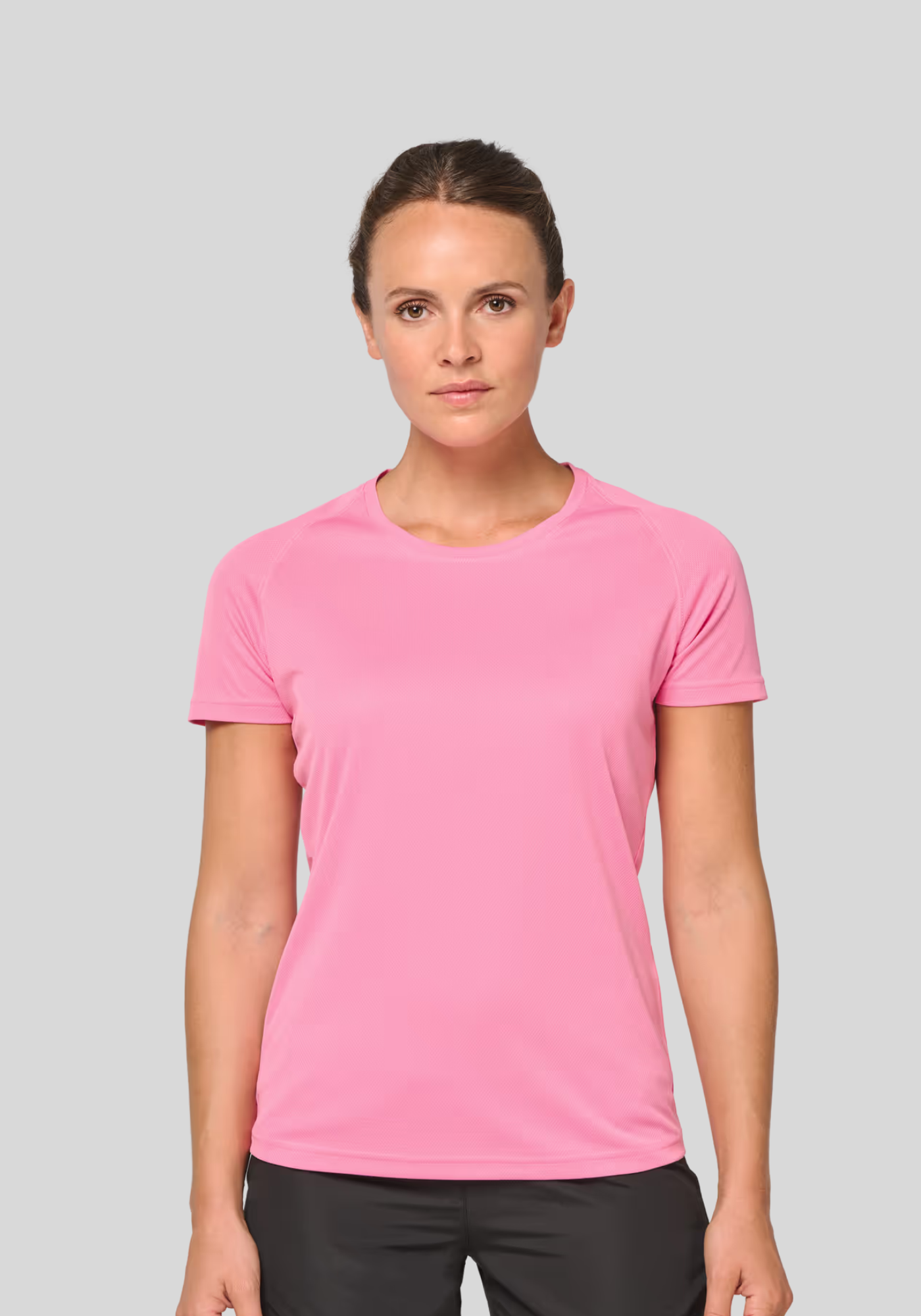 Gerecycled damessport-T-shirt met ronde hals