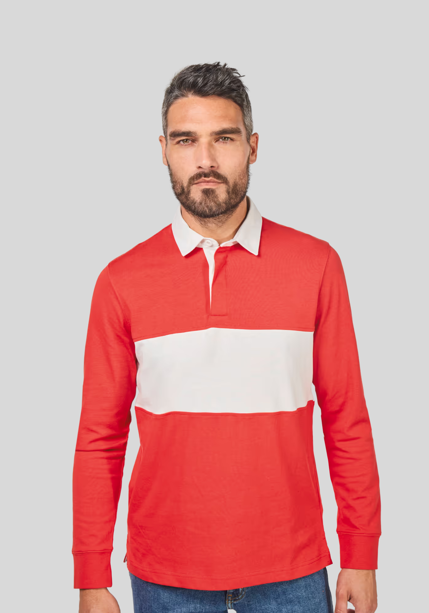 Rugbypolo met lange mouwen