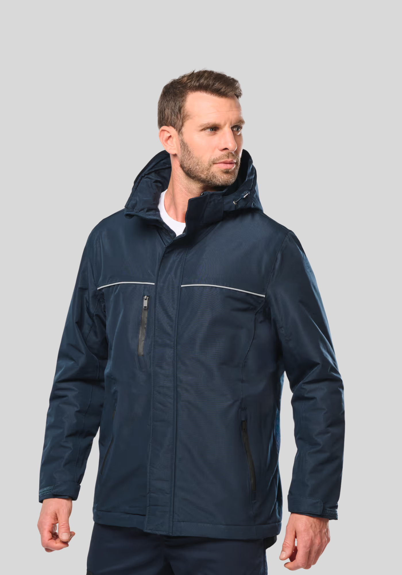 Unisex performance parka met capuchon