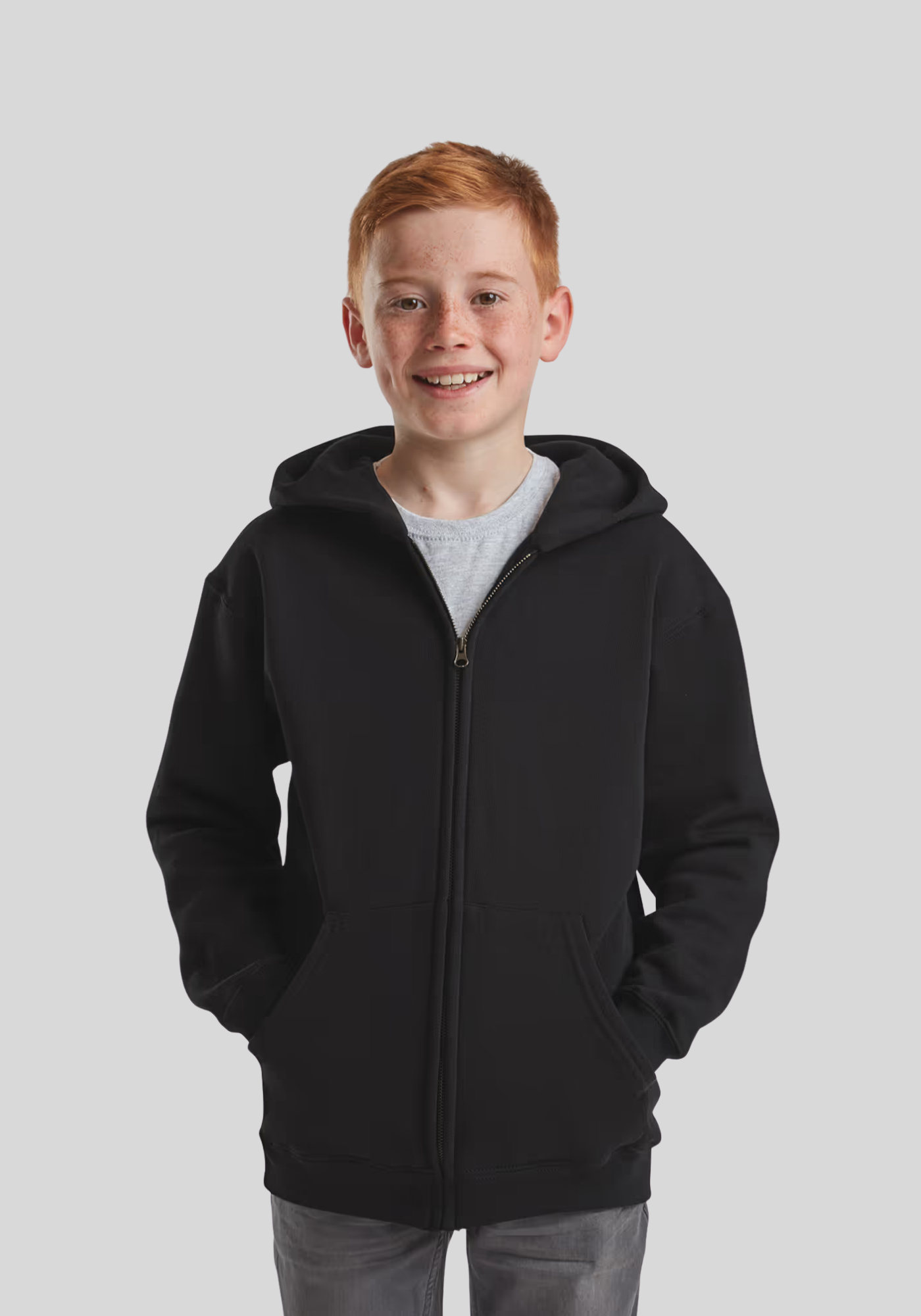 Kids Classic sweatvest met capuchon (62-045-0)