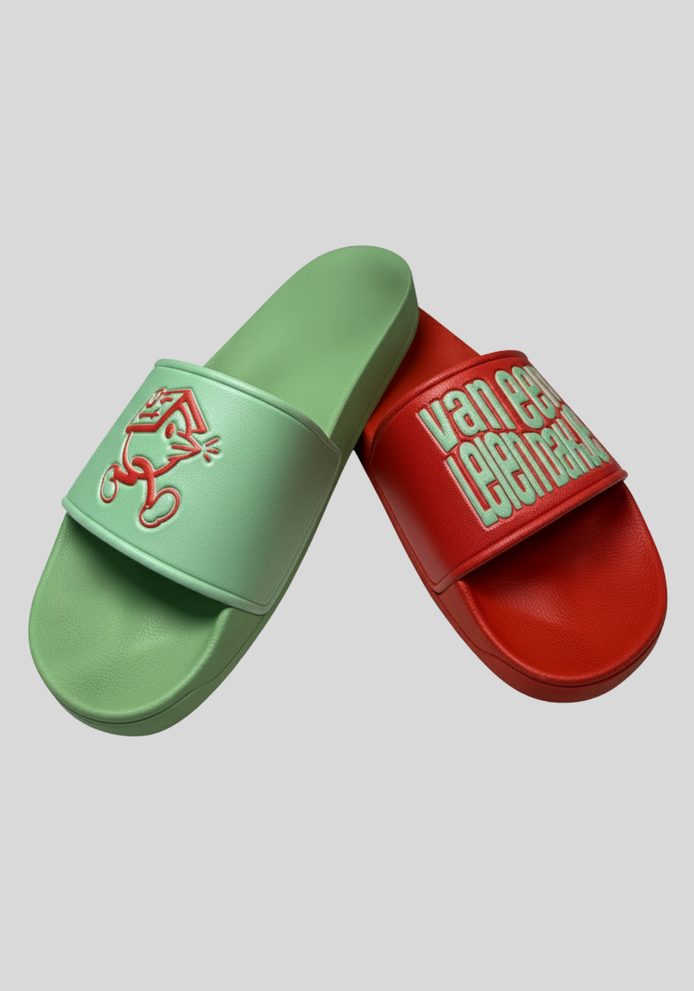 Custom Badslippers Tweekleurig