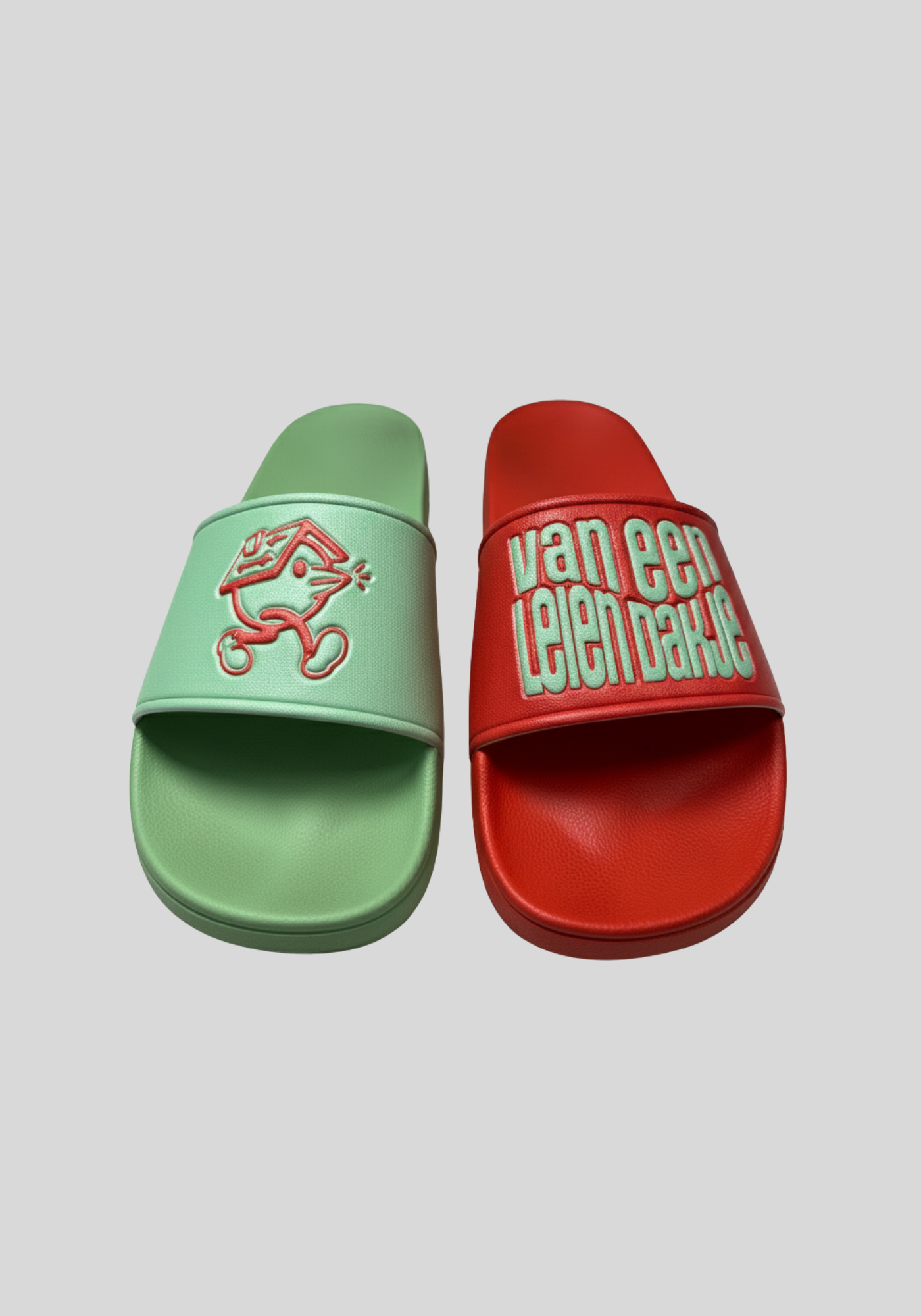 Custom Badslippers Tweekleurig