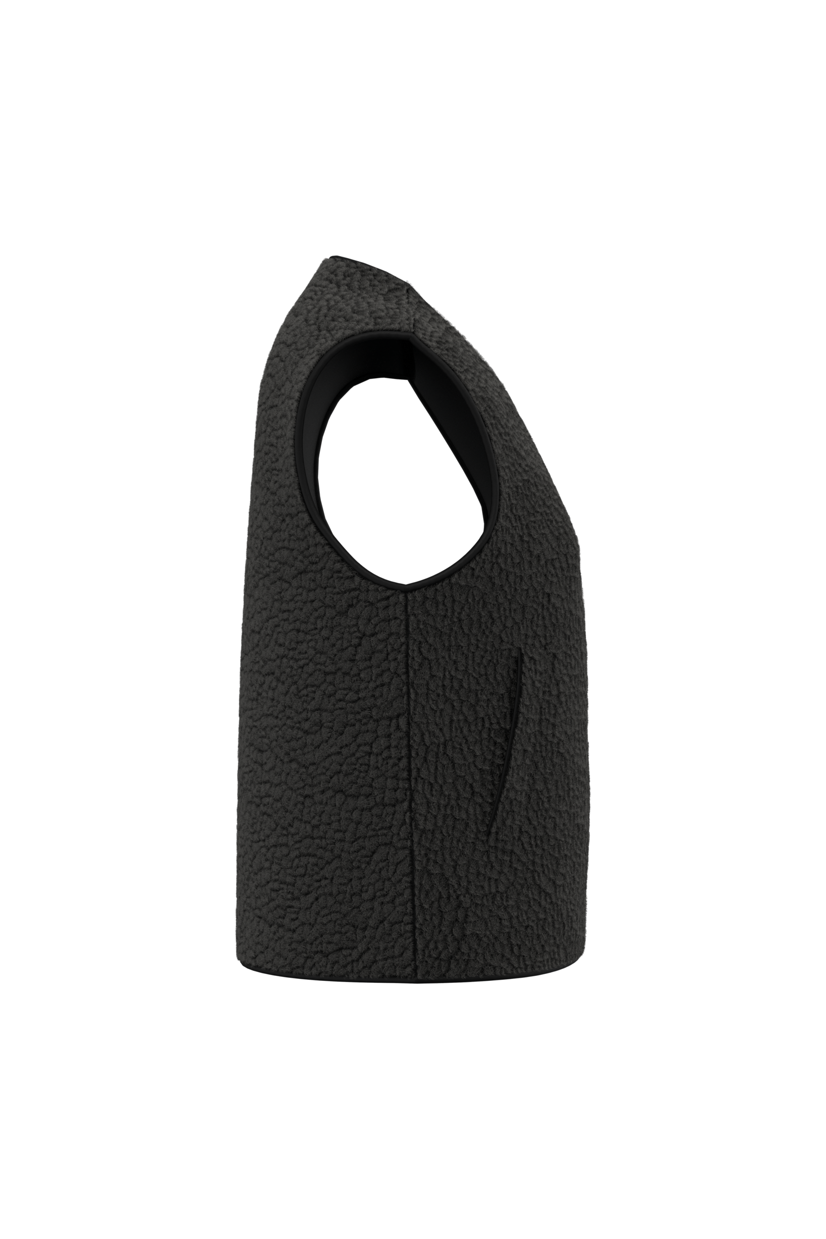 Mouwloos sherpa damesjasje