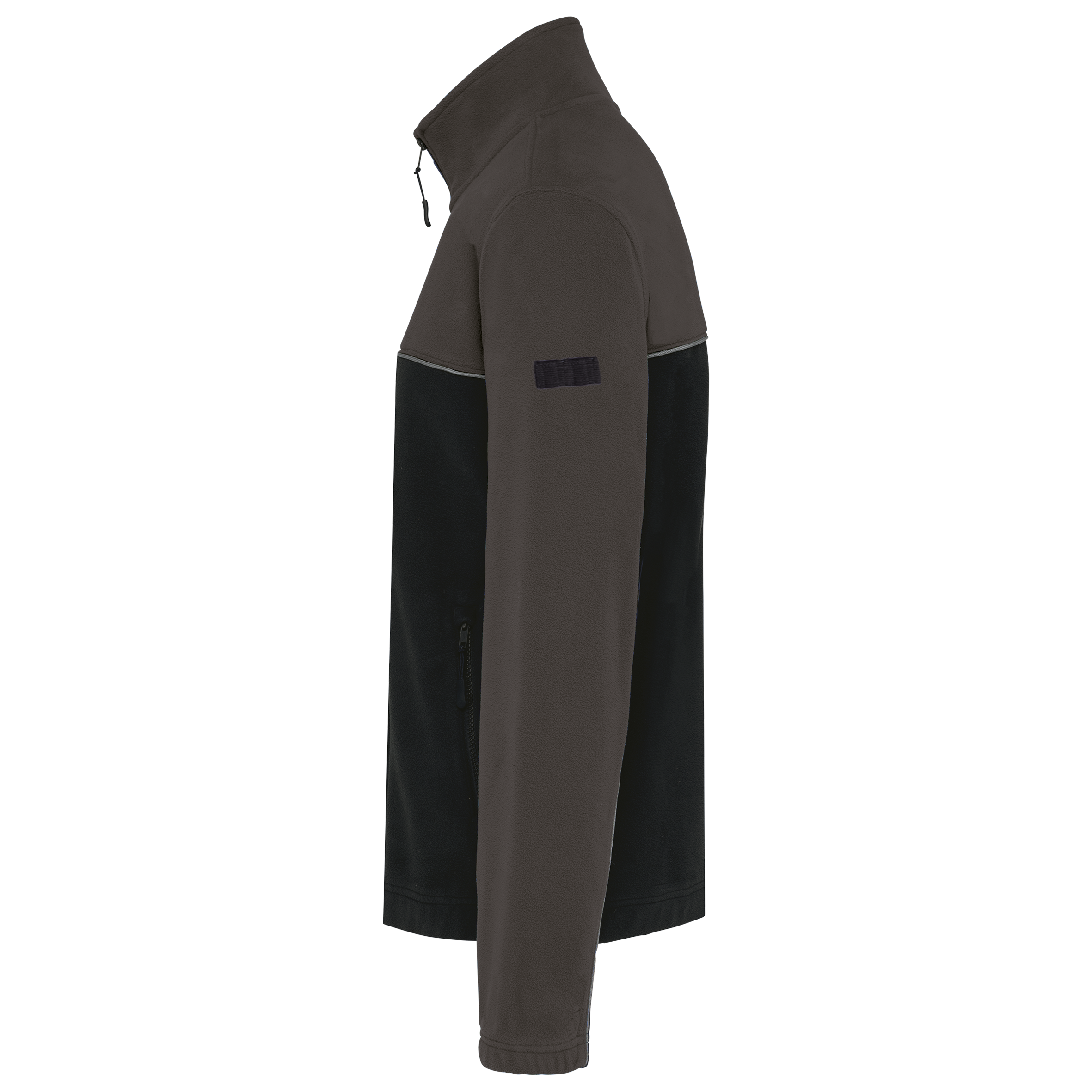 Tweekleurig ecologisch uniseks fleecevest