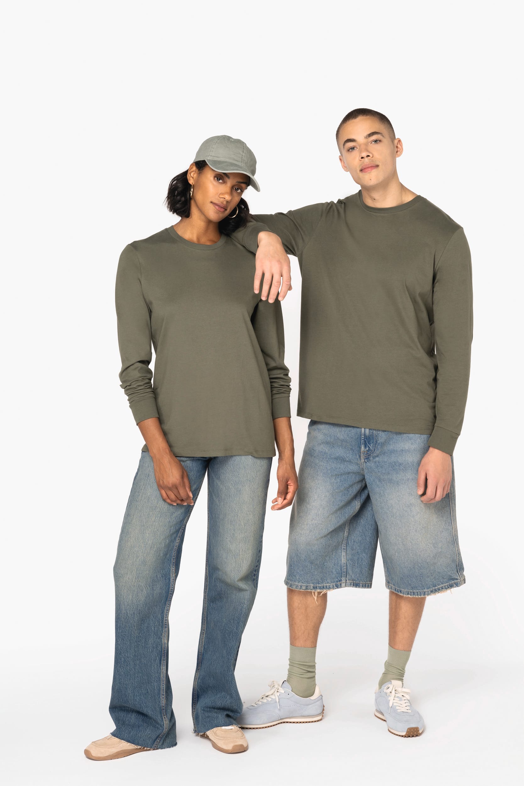 Ecologisch uniseks T-shirt met lange mouwen