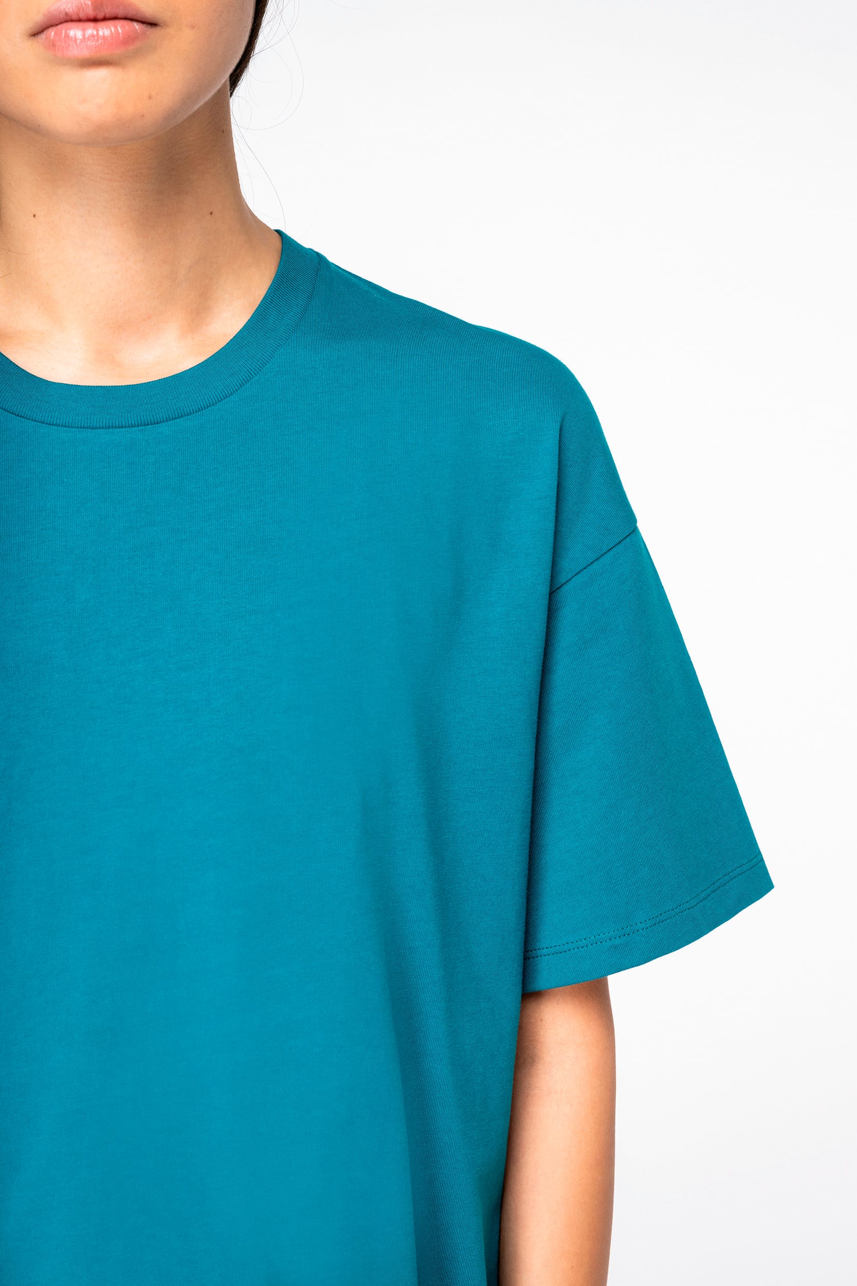 Ecologisch uniseks T-shirt met afhangende mouwen