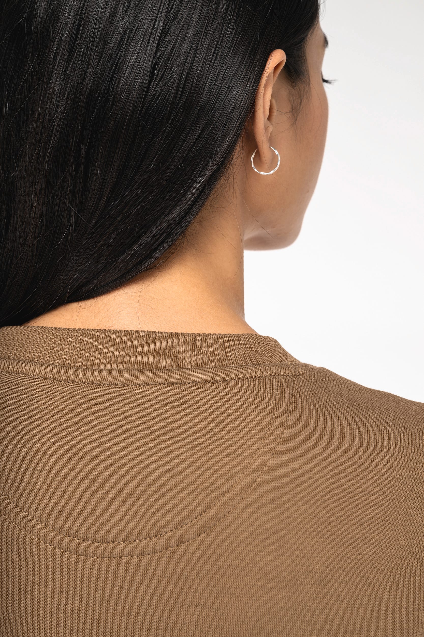 Ecologische oversized uniseks sweater met ronde hals