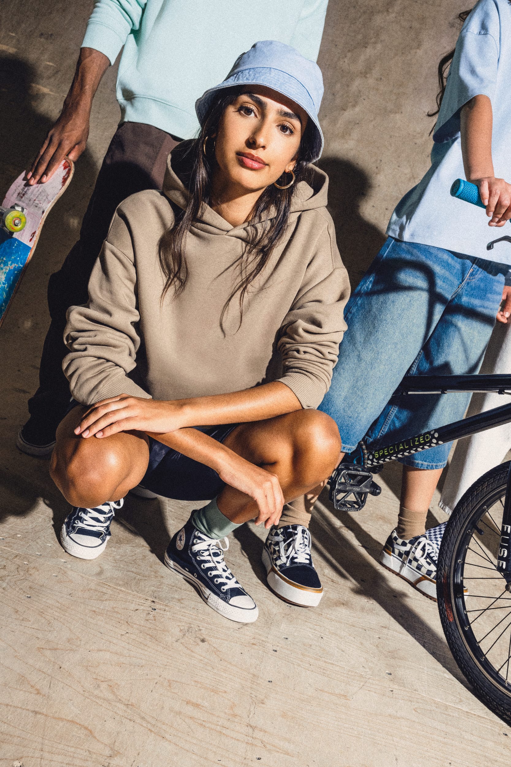 Ecologische uniseks oversized sweater met capuchon