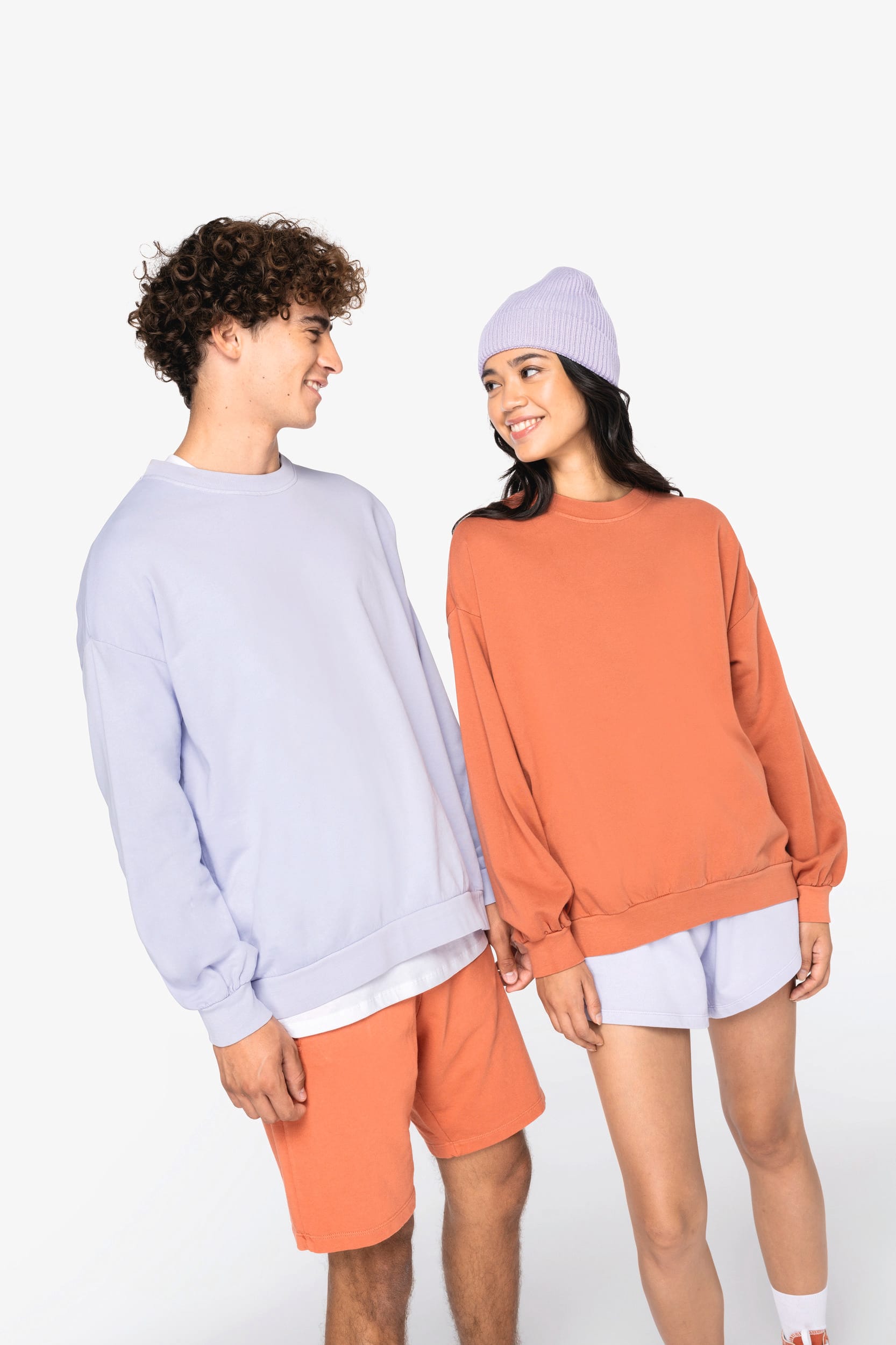 Ecologische oversized uniseks sweater French Terry
