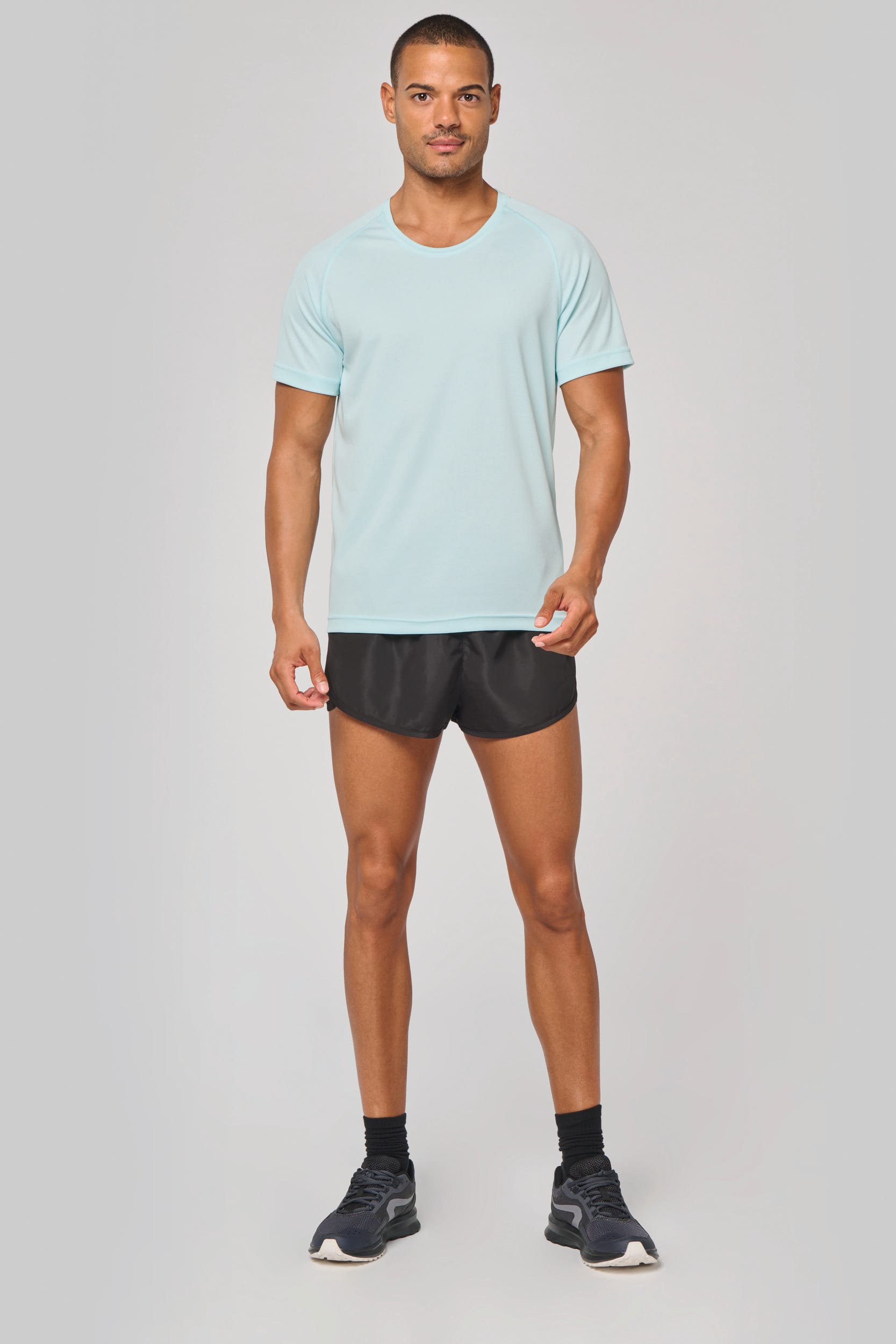 Gerecycled herensport-T-shirt met ronde hals