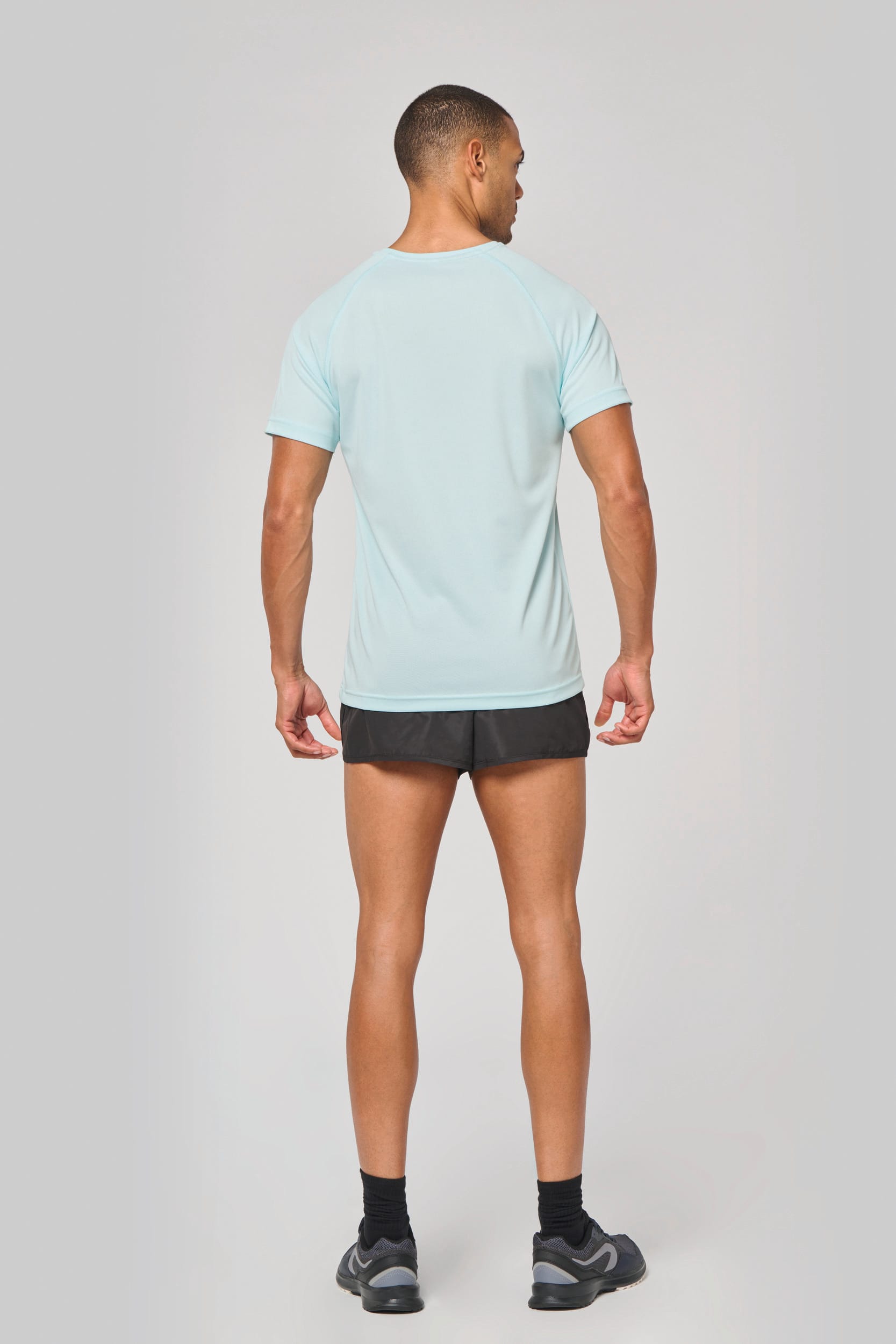 Gerecycled herensport-T-shirt met ronde hals