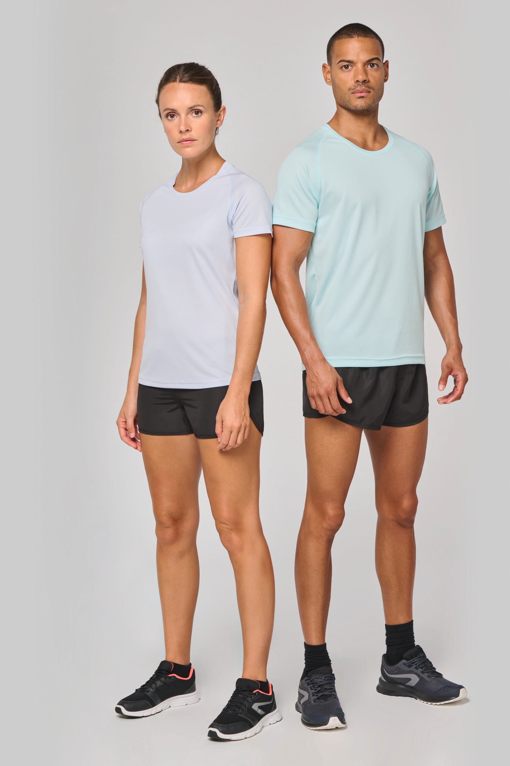 Gerecycled herensport-T-shirt met ronde hals
