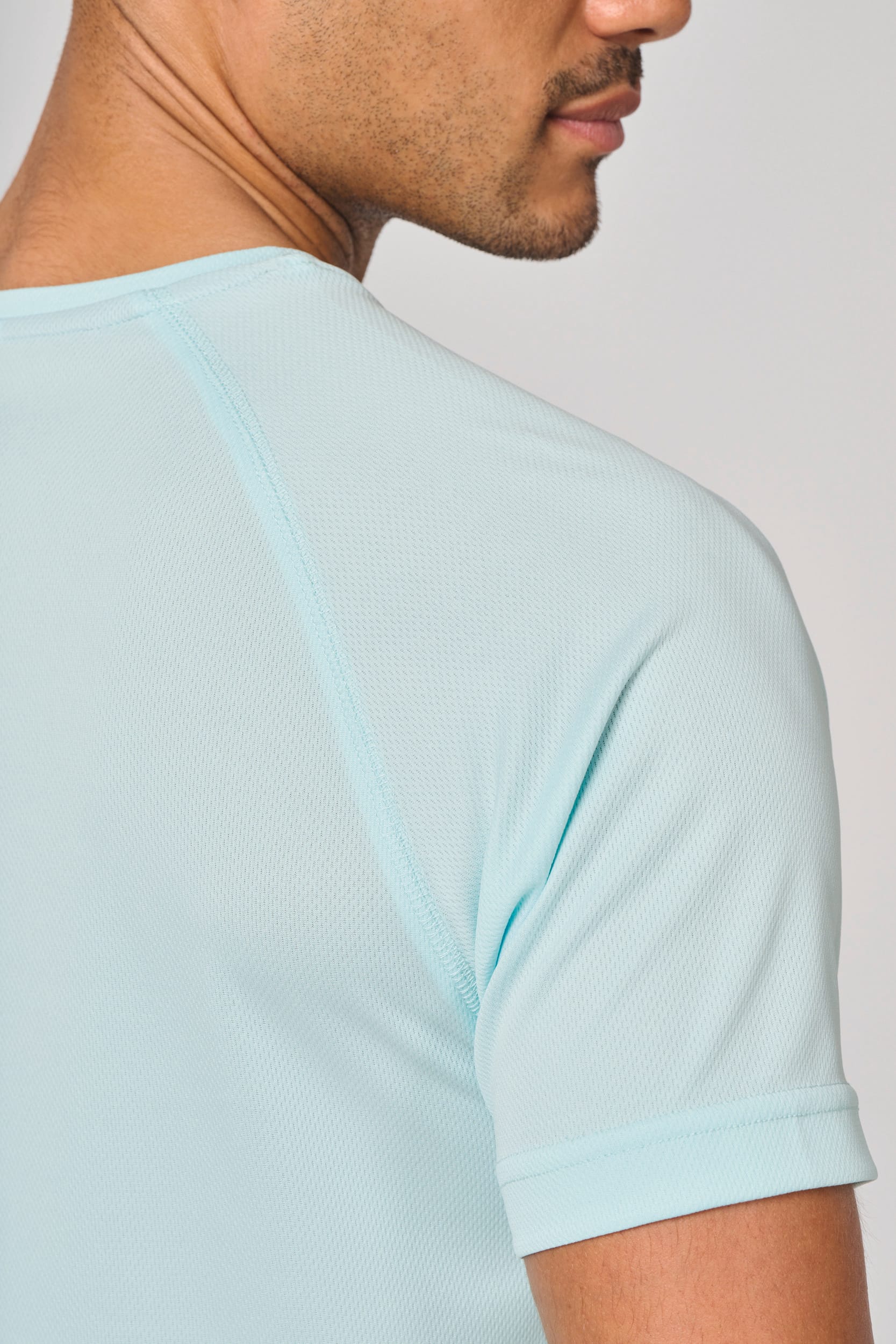 Gerecycled herensport-T-shirt met ronde hals