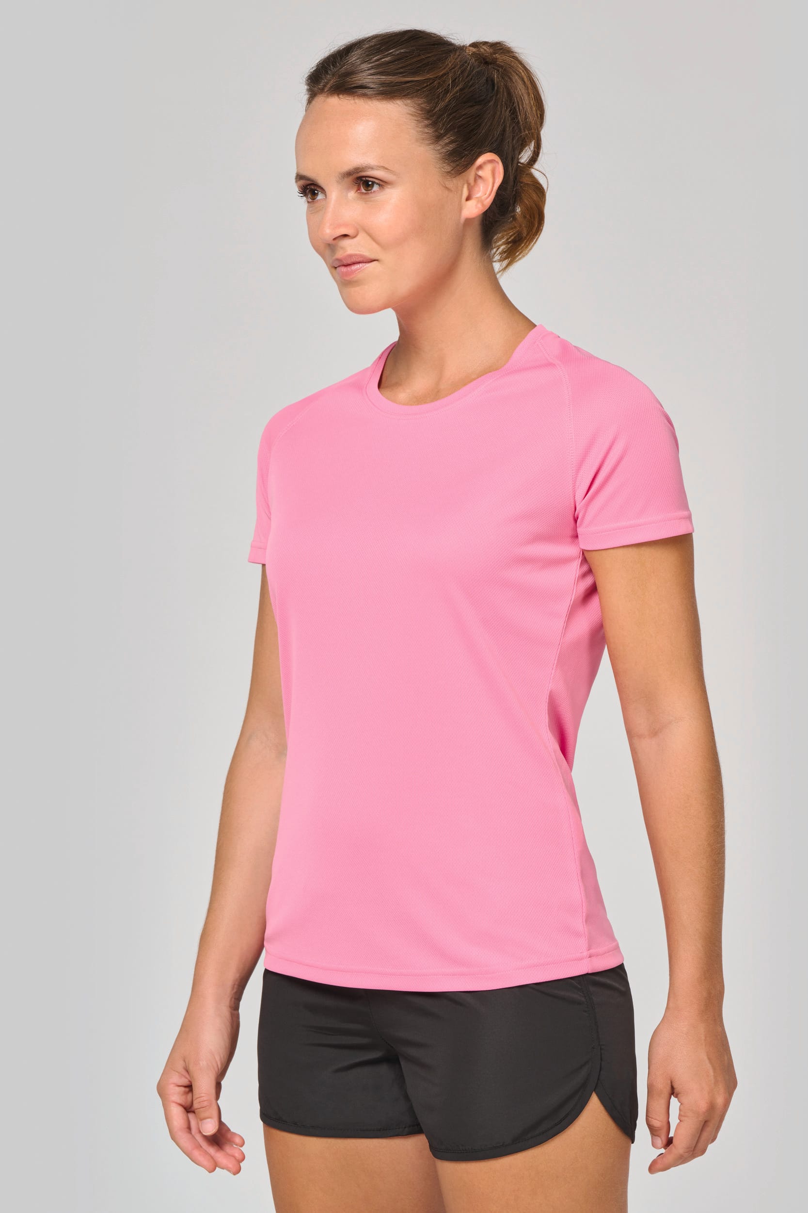 Gerecycled damessport-T-shirt met ronde hals