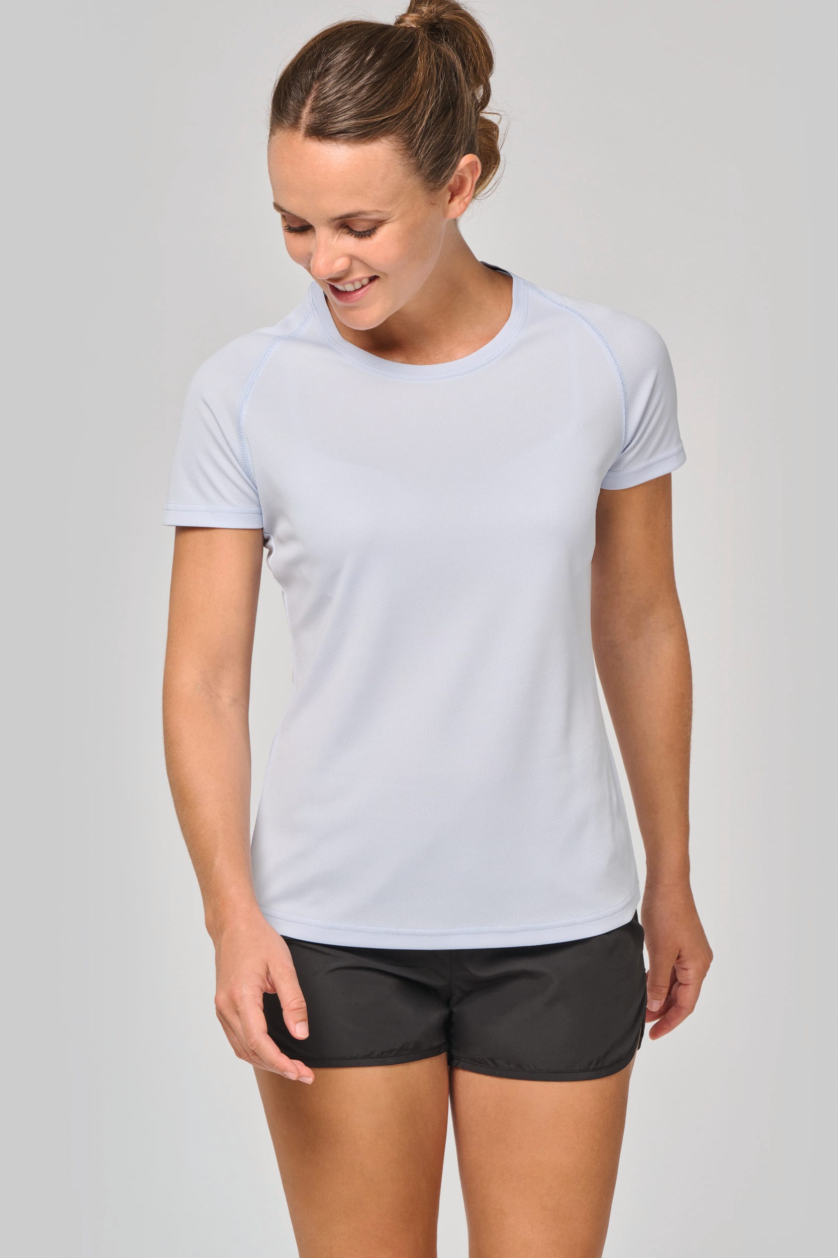 Gerecycled damessport-T-shirt met ronde hals