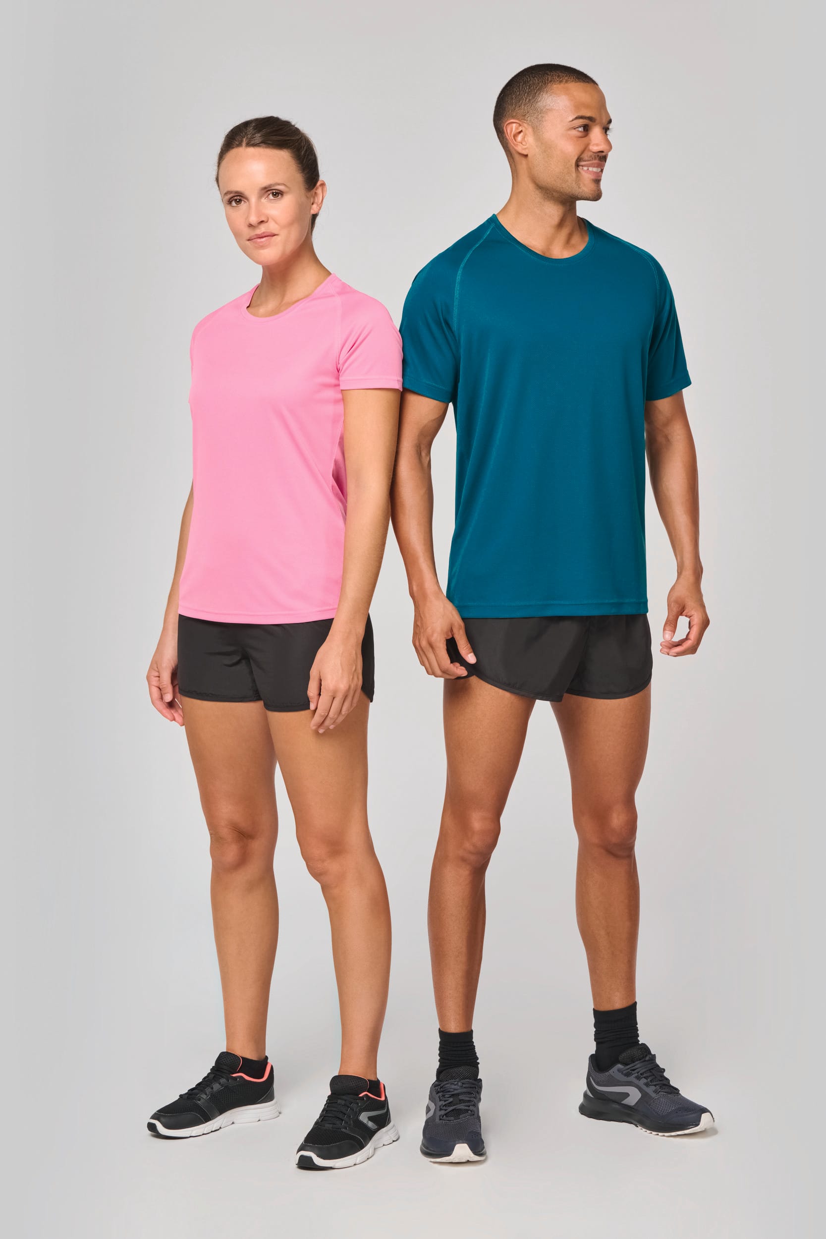 Gerecycled damessport-T-shirt met ronde hals