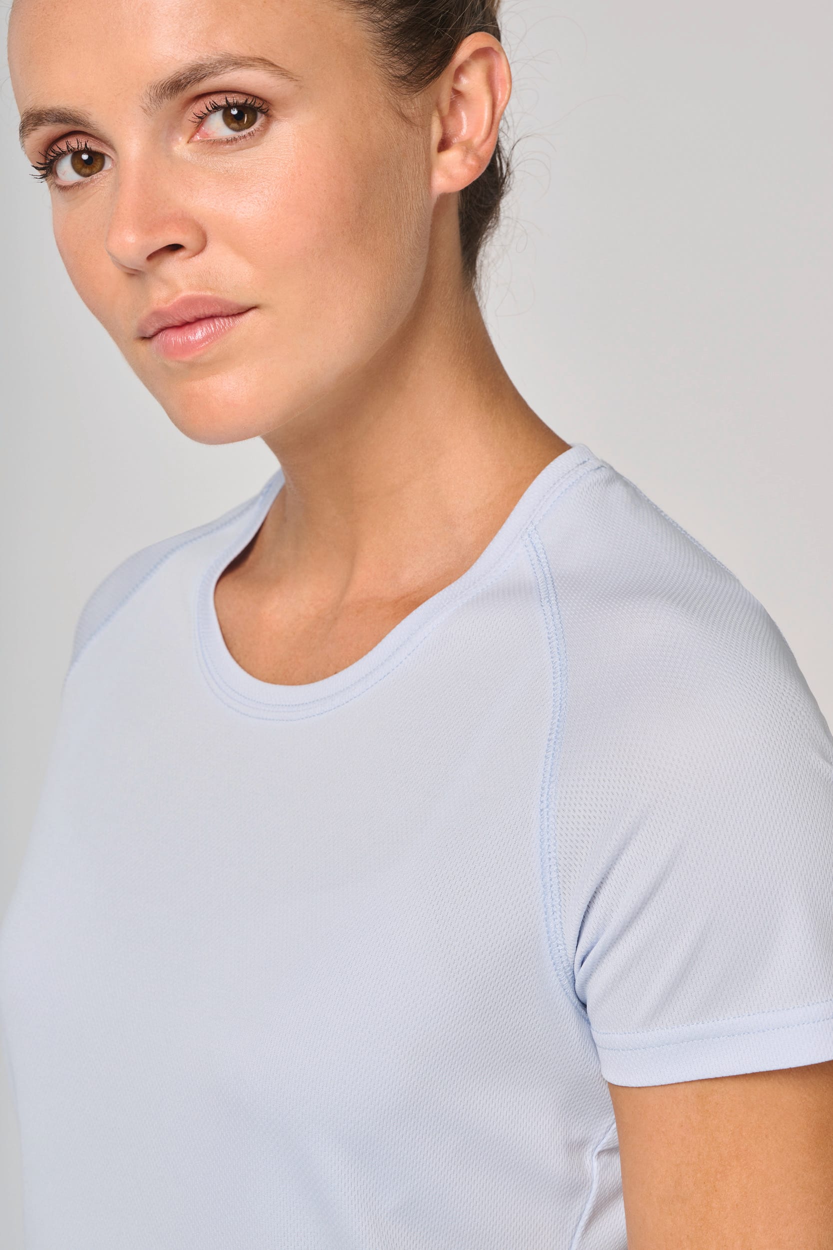 Gerecycled damessport-T-shirt met ronde hals