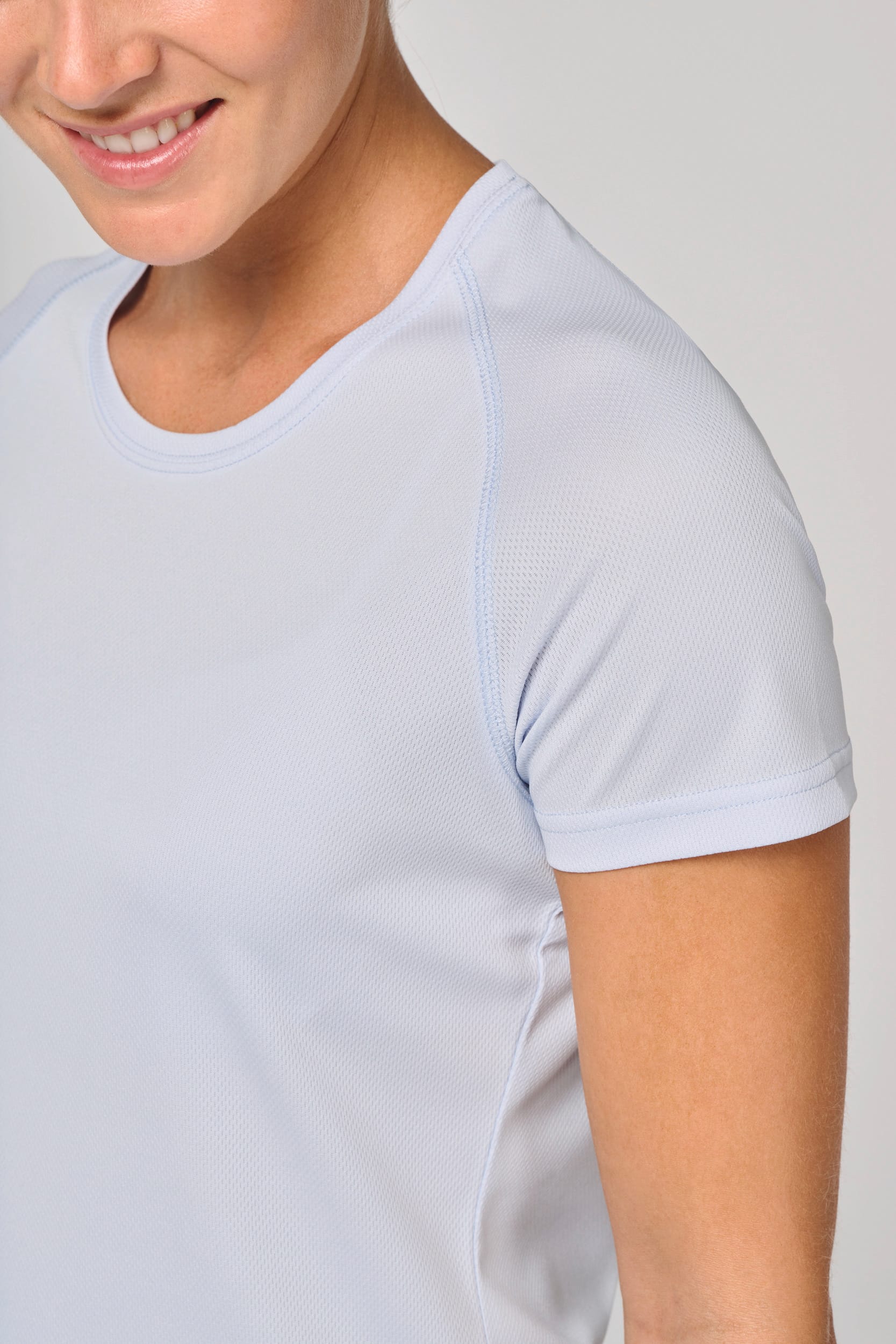 Gerecycled damessport-T-shirt met ronde hals