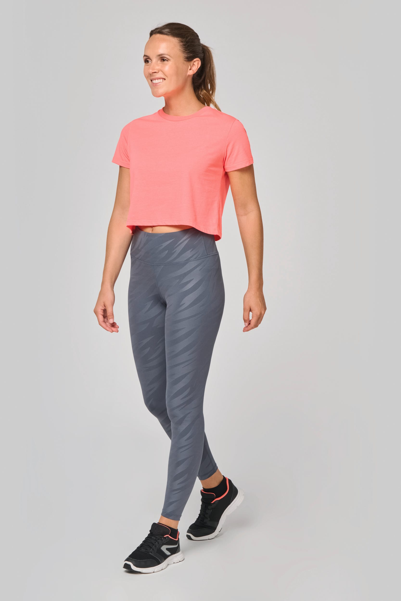 Triblend dames croptop