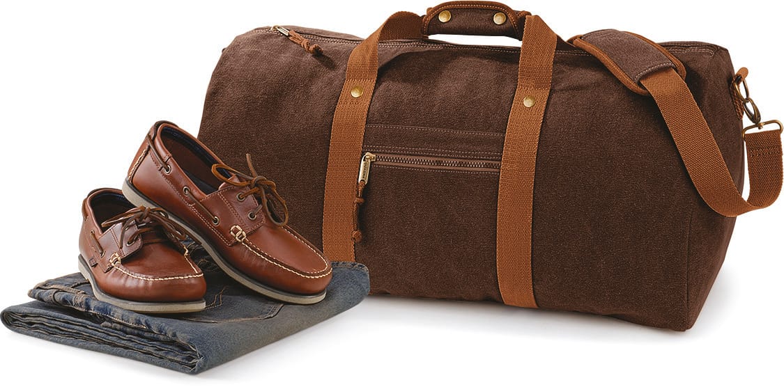 Vintage canvas weekendtas