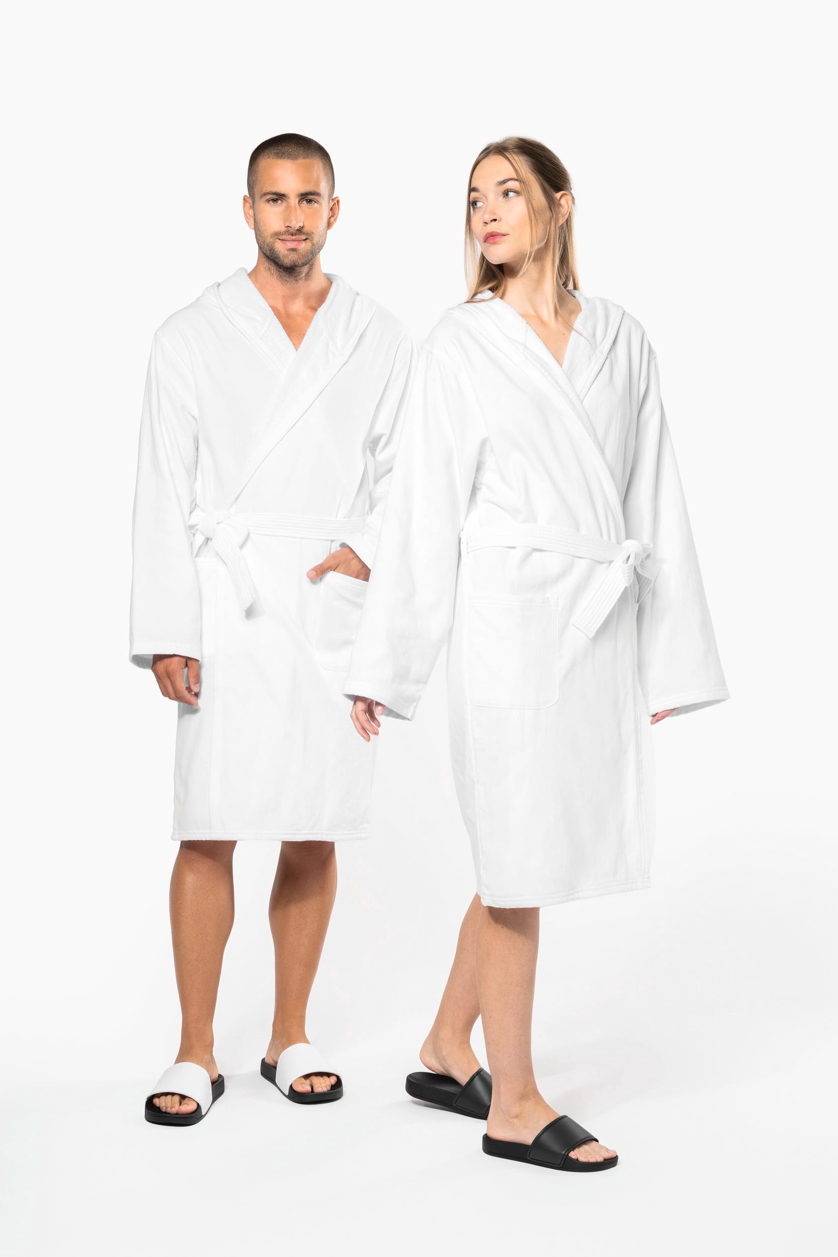 Biologische badjas met capuchon