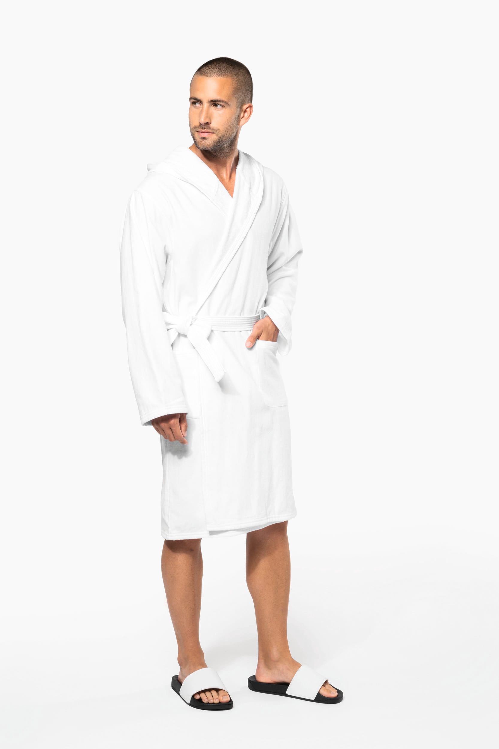 Biologische badjas met capuchon