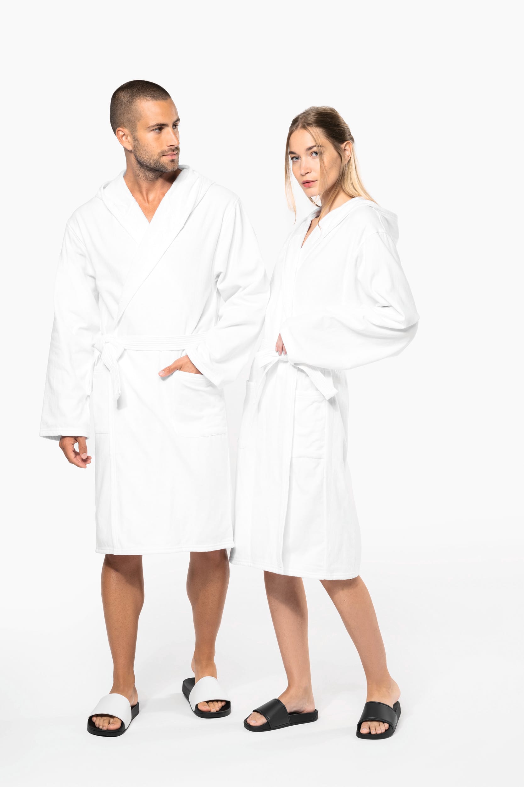 Biologische badjas met capuchon